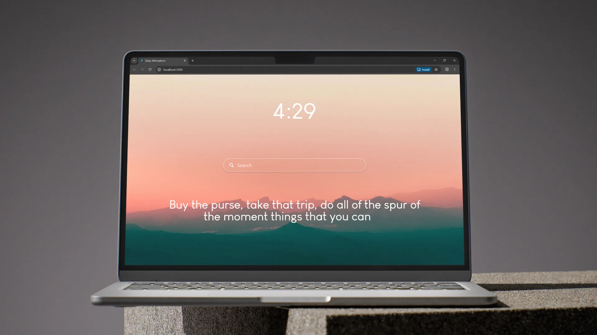 Daily Affirmations – Custom Chrome Extension0