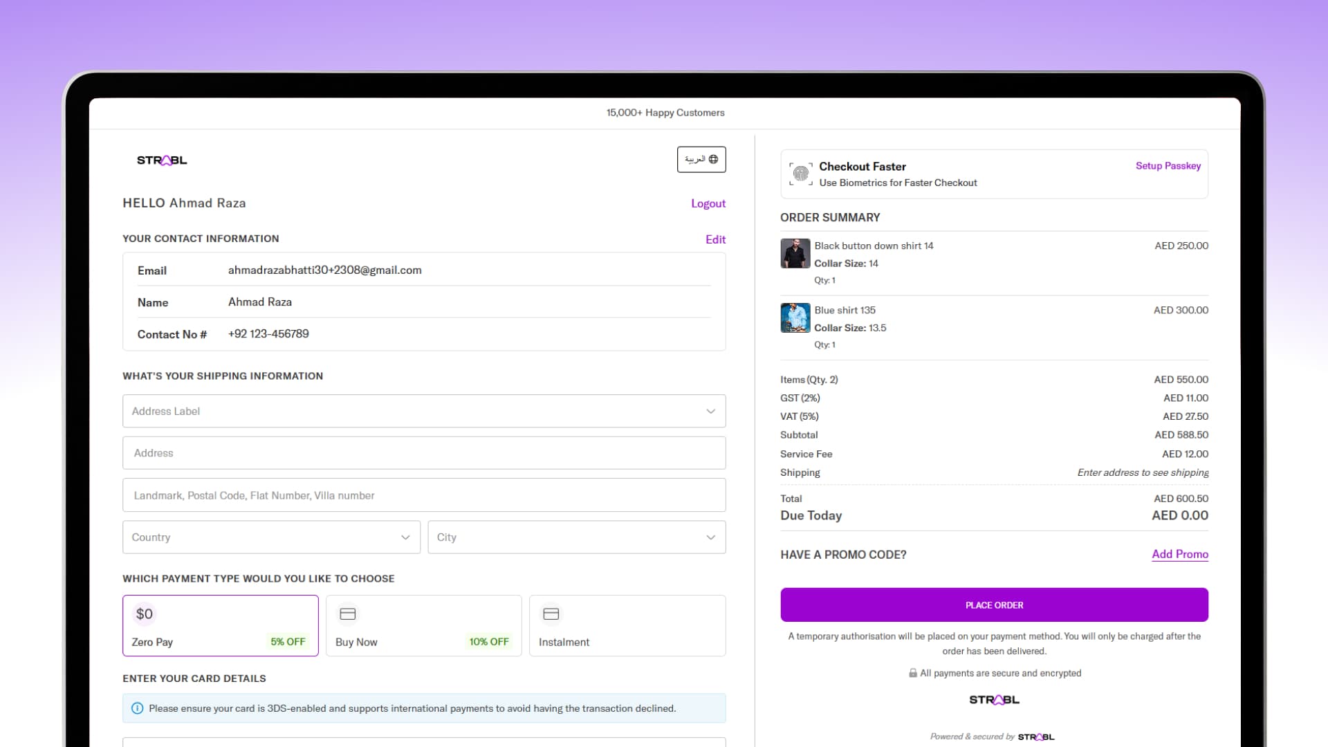 STRABL - Payments & Checkout15